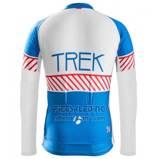 2016 Fietskleding Trek Bontrager Blauw en Wit Lange Mouwen en Koersbroek